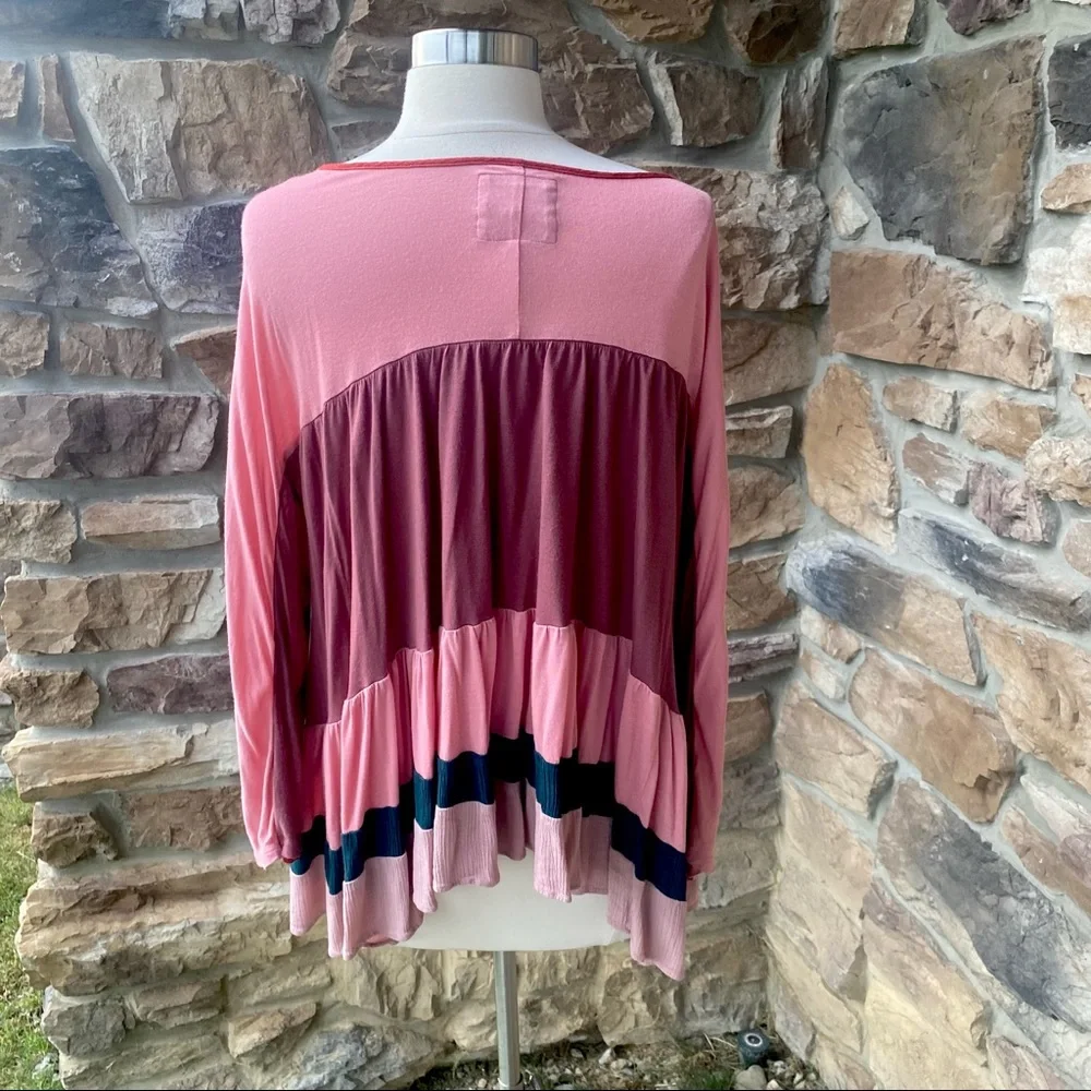 MEADOW RUE Anthro Colorblock Top - Picture 10 of 14